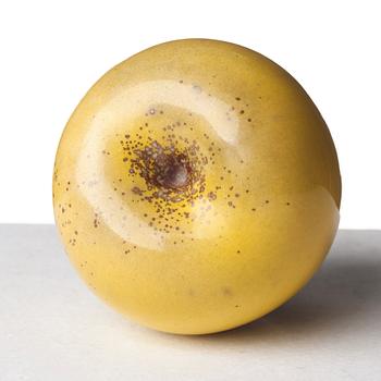 Hans Hedberg, a faience sculpture of an apple, Biot, France.