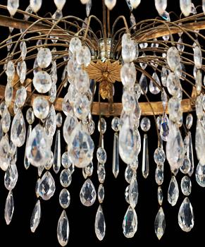 A late Gustavian circa 1800 seven-light chandelier.