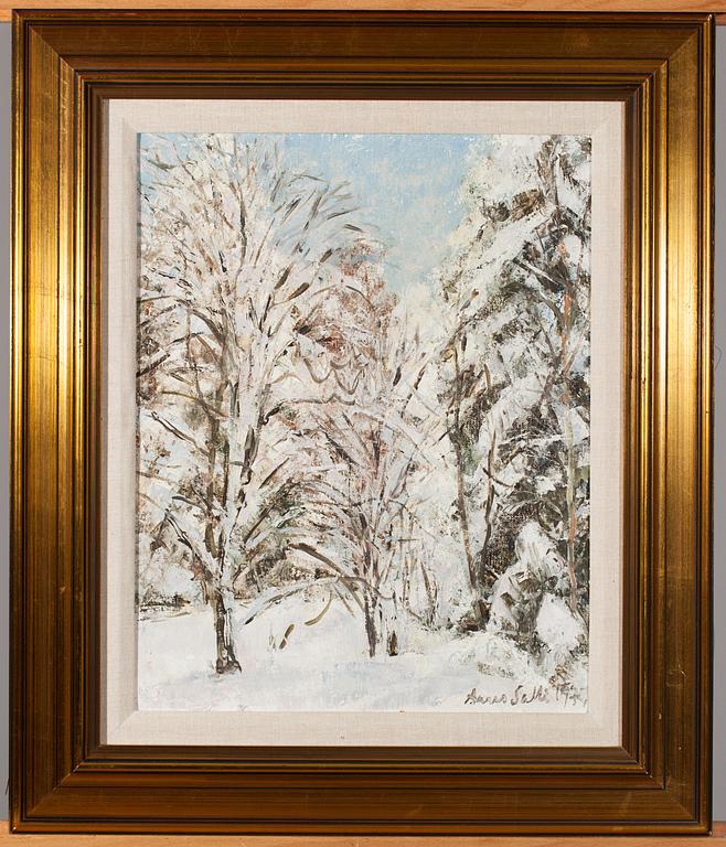 AARES SALLI, olja på duk, signerad och daterad 1954.