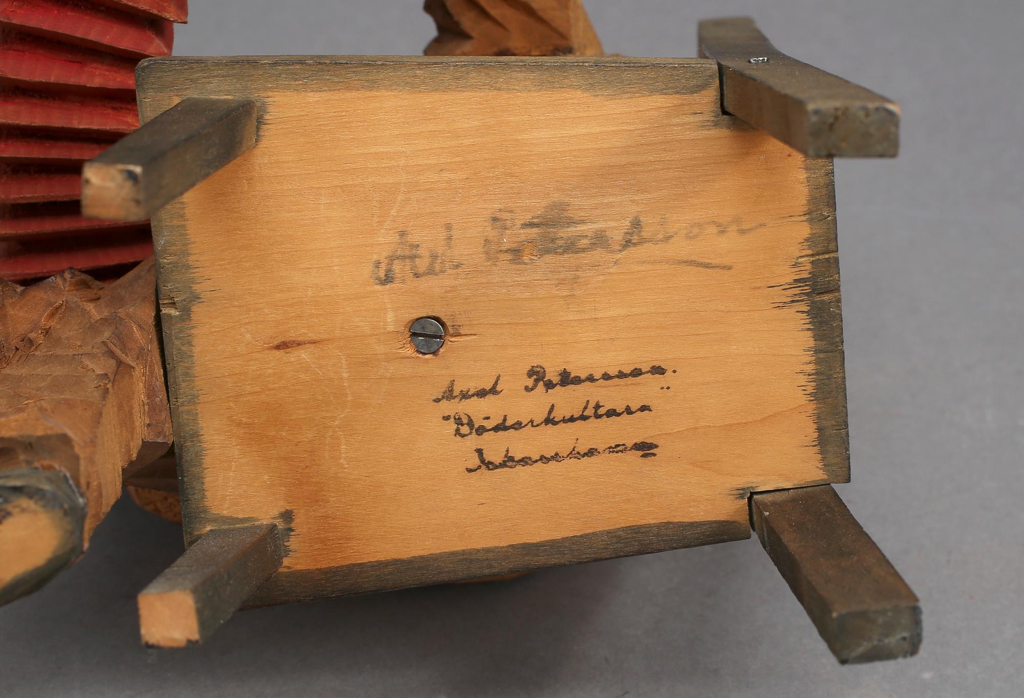 AXEL PETERSSON DÖDERHULTARN, skulptur, signerad.