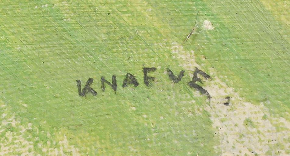 NILS-FOLKE KNAFVE, olja på pannå, signerad.