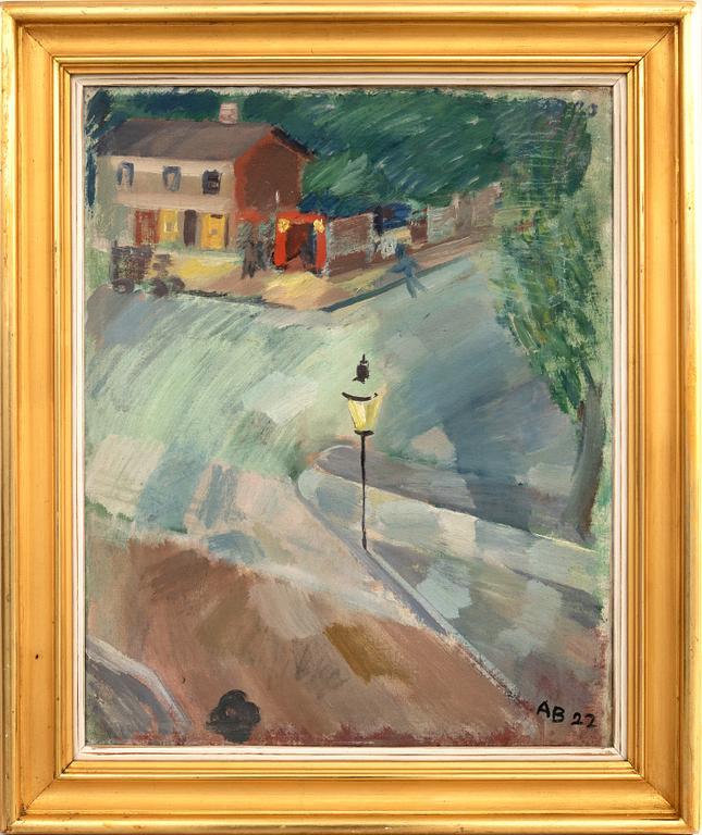 Axel Bentzen, "From white story" - The lonely streetlamp.