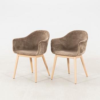 Norm Architects "Harbour Dining Chair" armchairs, a pair, and chairs, a pair, for Audo Copenhagen, contemporary.