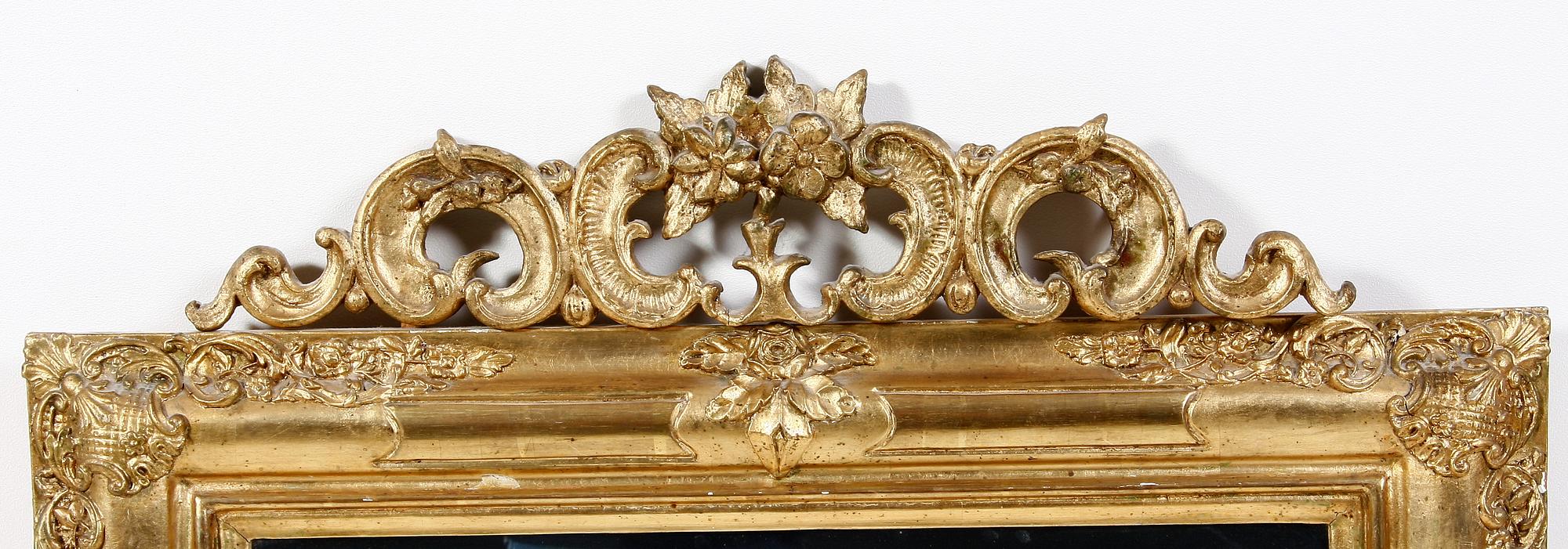 SPEGELLAMPETT, för två ljus, nyrokoko, 1800-tal.