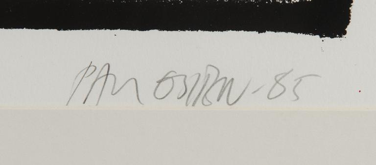 Paul Osipow, litografia, signeerattu ja päivätty -86, numeroitu 32/75.
