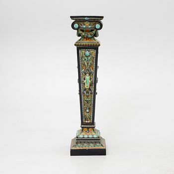A ceramic pedestal, Rörstrand, circa 1900.