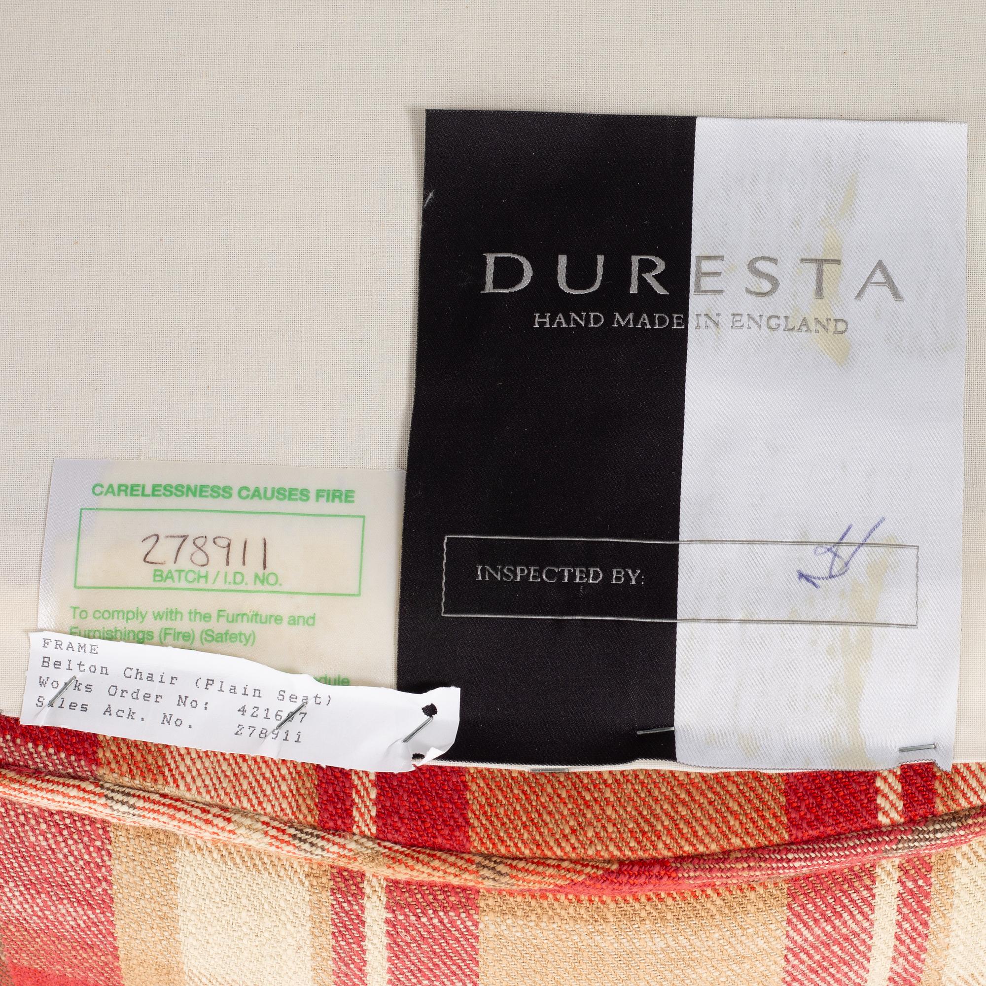 A pair of Duresta armchairs, England, contemporary.