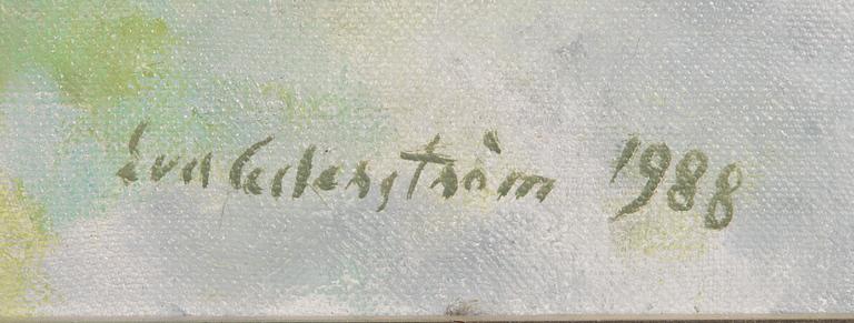 Eva Cederström, olja på duk, signerad och daterad 1988.