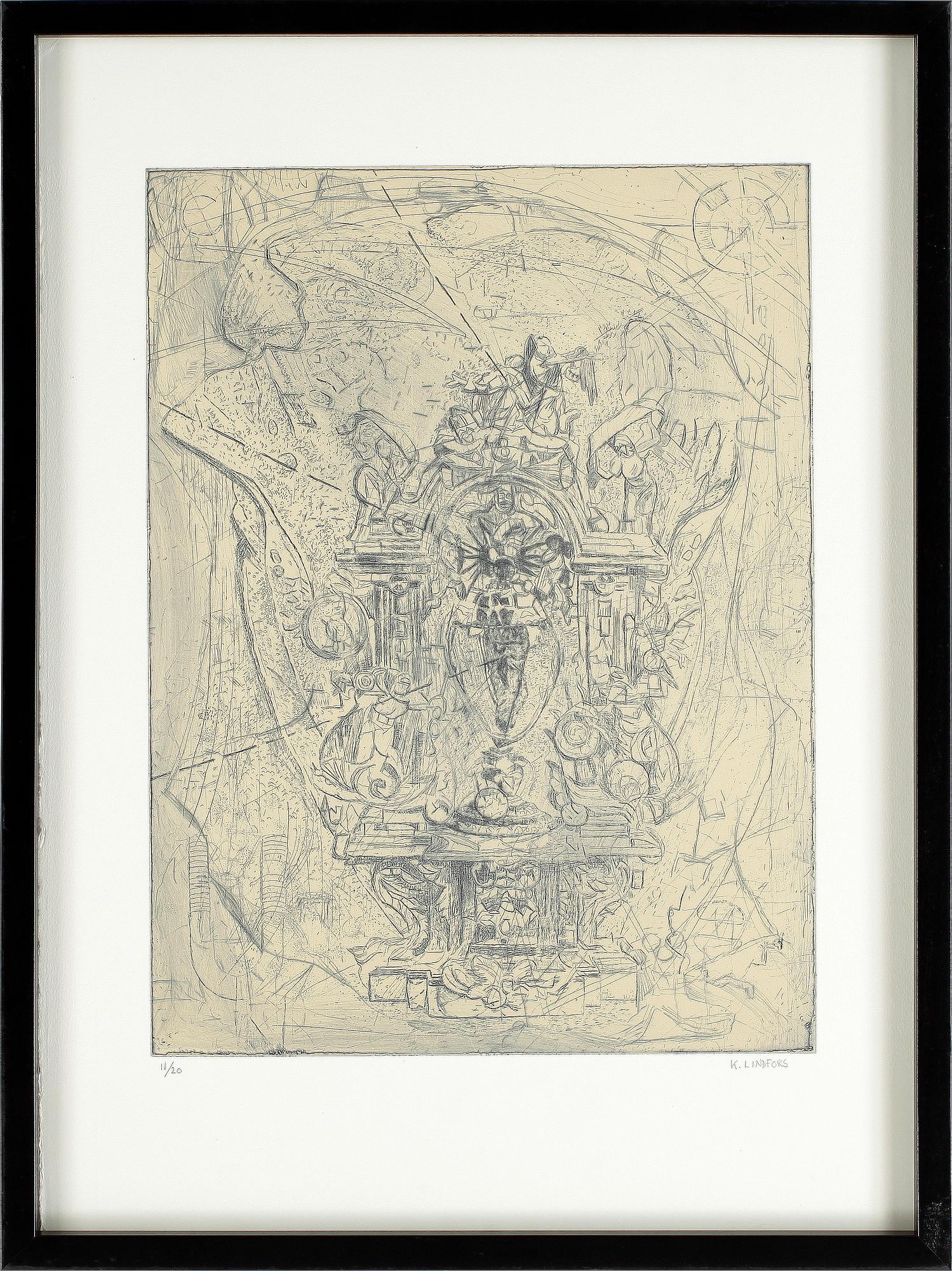KENT LINDFORS, etsning, signerad o numrerad 11/20.