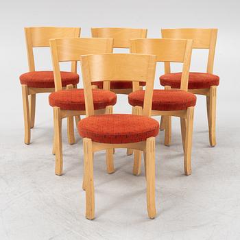 Åke Axelsson, six model 'S217' chairs, Gärsnäs, Sweden, 1980's.