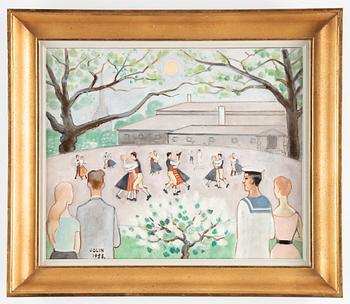 Einar Jolin, oil on canvas, signed Jolin and dated 1958.