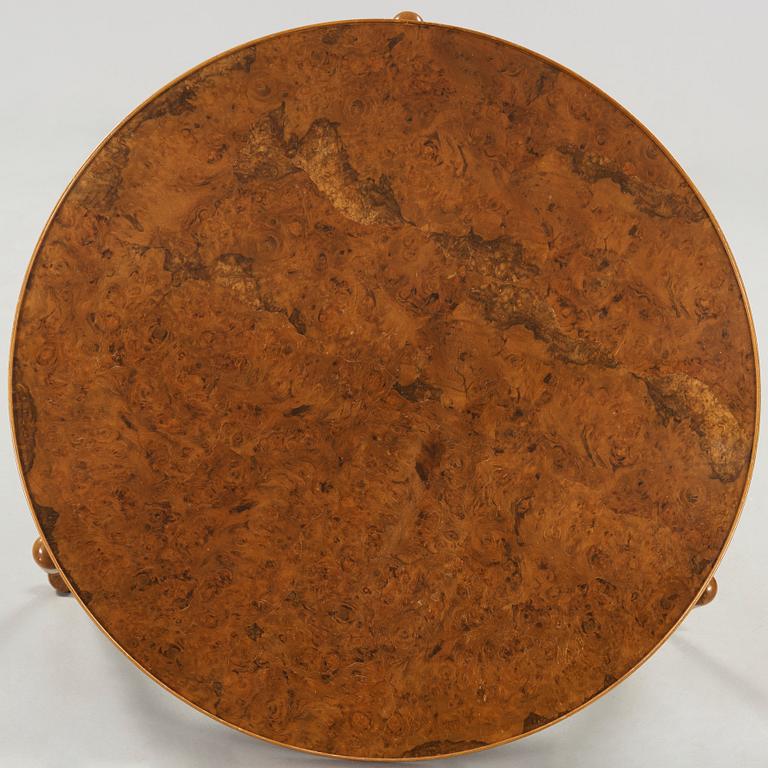 A Josef Frank burled wood top sofa table, model 2139, Svenskt Tenn Sweden probably 1950-60's.