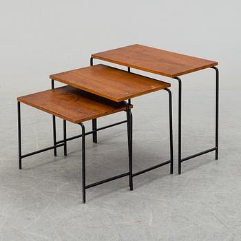 a mid 20th century 3-part coffee table.