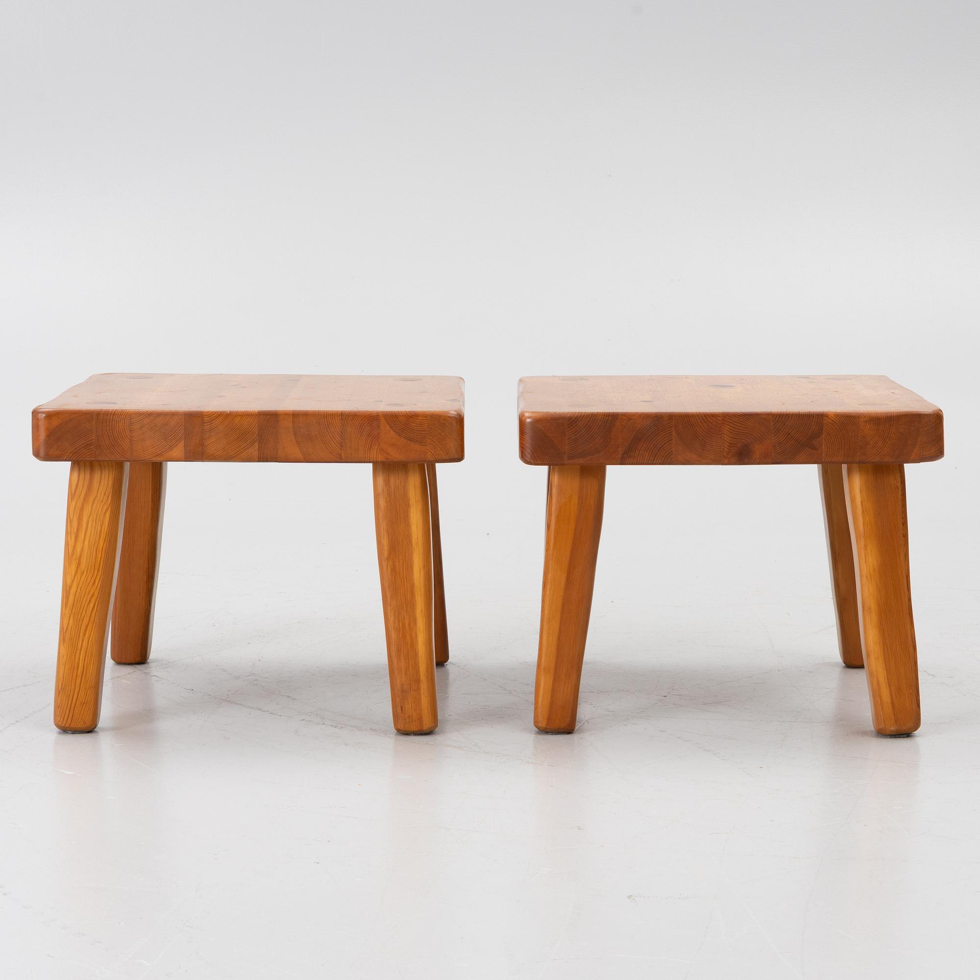 Stools, a pair, second half of the 20th century.