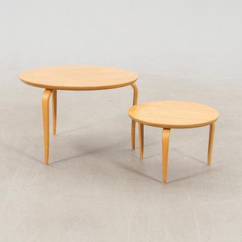 Bruno Mathsson, two "Annika" coffee/side tables for DUX, late 20th century.