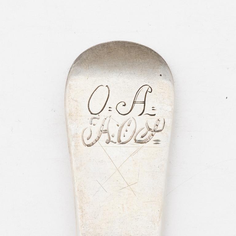 A Swedish silver spoon, mark of Friedrich Heinrich Klinck, Stockholm 1753.