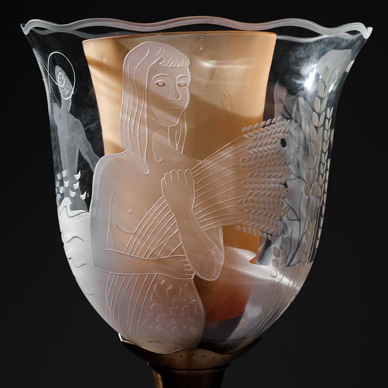 Bo Notini, golvlampa, Glössner & Co, Swedish Modern, 1940-50-tal.