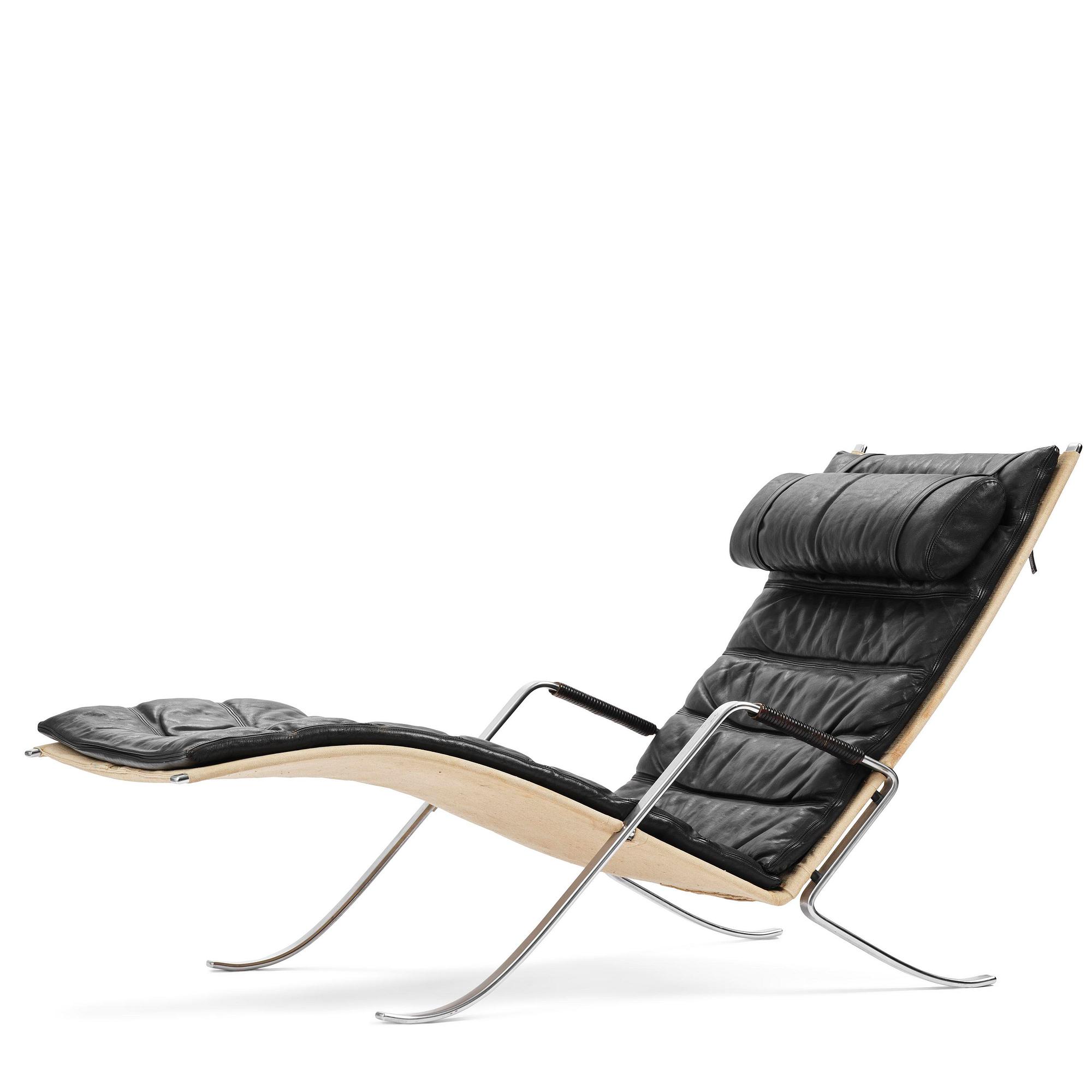 Preben Fabricius & Jørgen Kastholm, fåtölj, "Grasshopper", modell "FK-87", Alfred Kill, Danmark, 1960-70-tal.