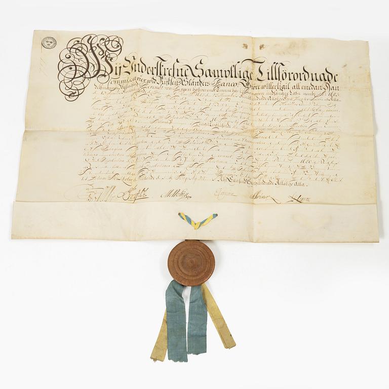 A bank document concerning loans between the merchant Berendt von Bergen and Riksens Ständers Banco, dated 1688.