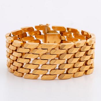 GOLDBRACELET, 18k gold, 73,4 g, Swedish import hallmarks.