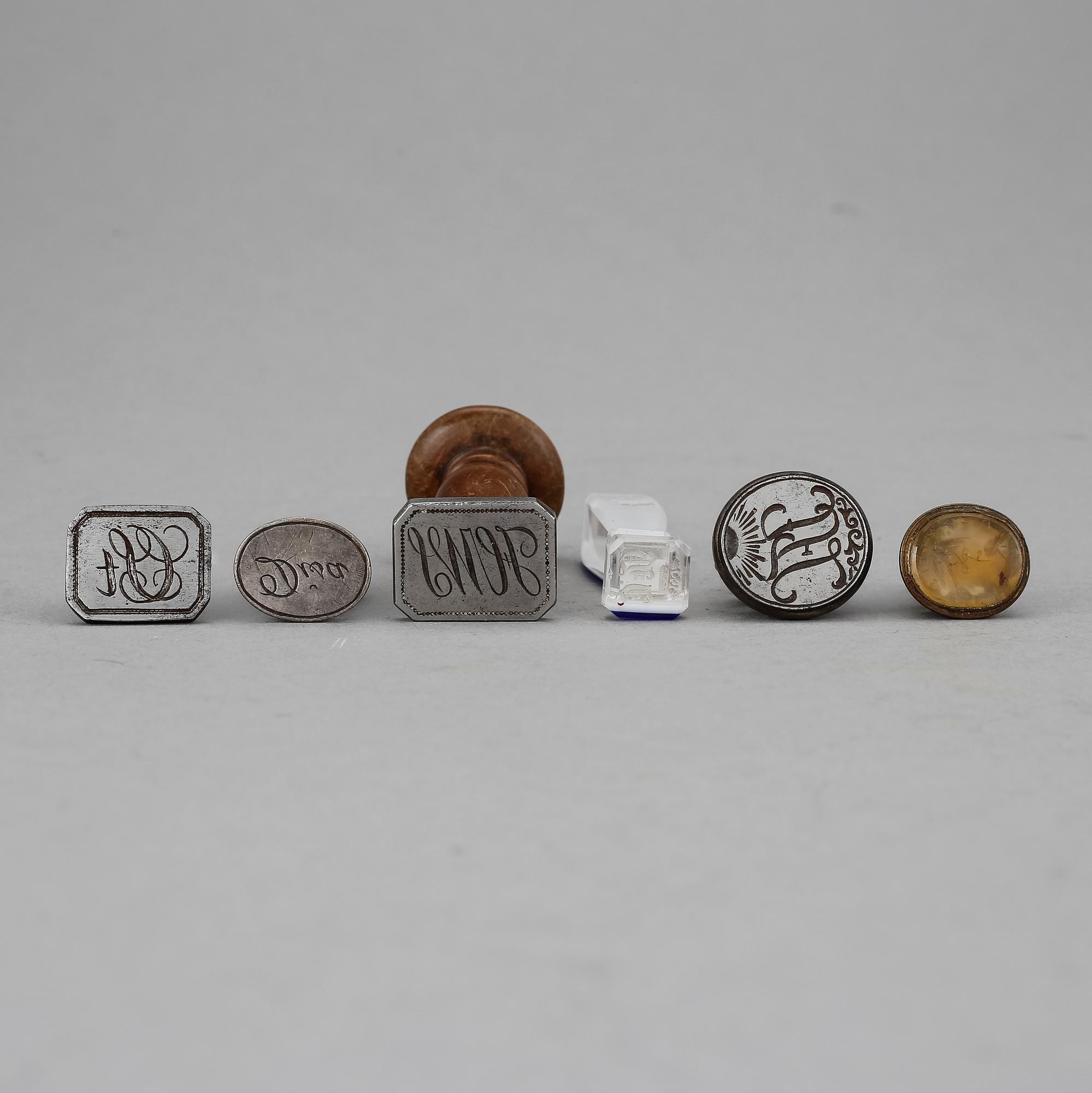 SIGILL, 6 stycken, 1800-tal.