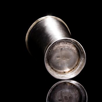 A RUSSIAN BEAKER, silver, Moscow 1732. РУССКИЙ КУБОК. Unknown goldsmith, active 1717-1734.