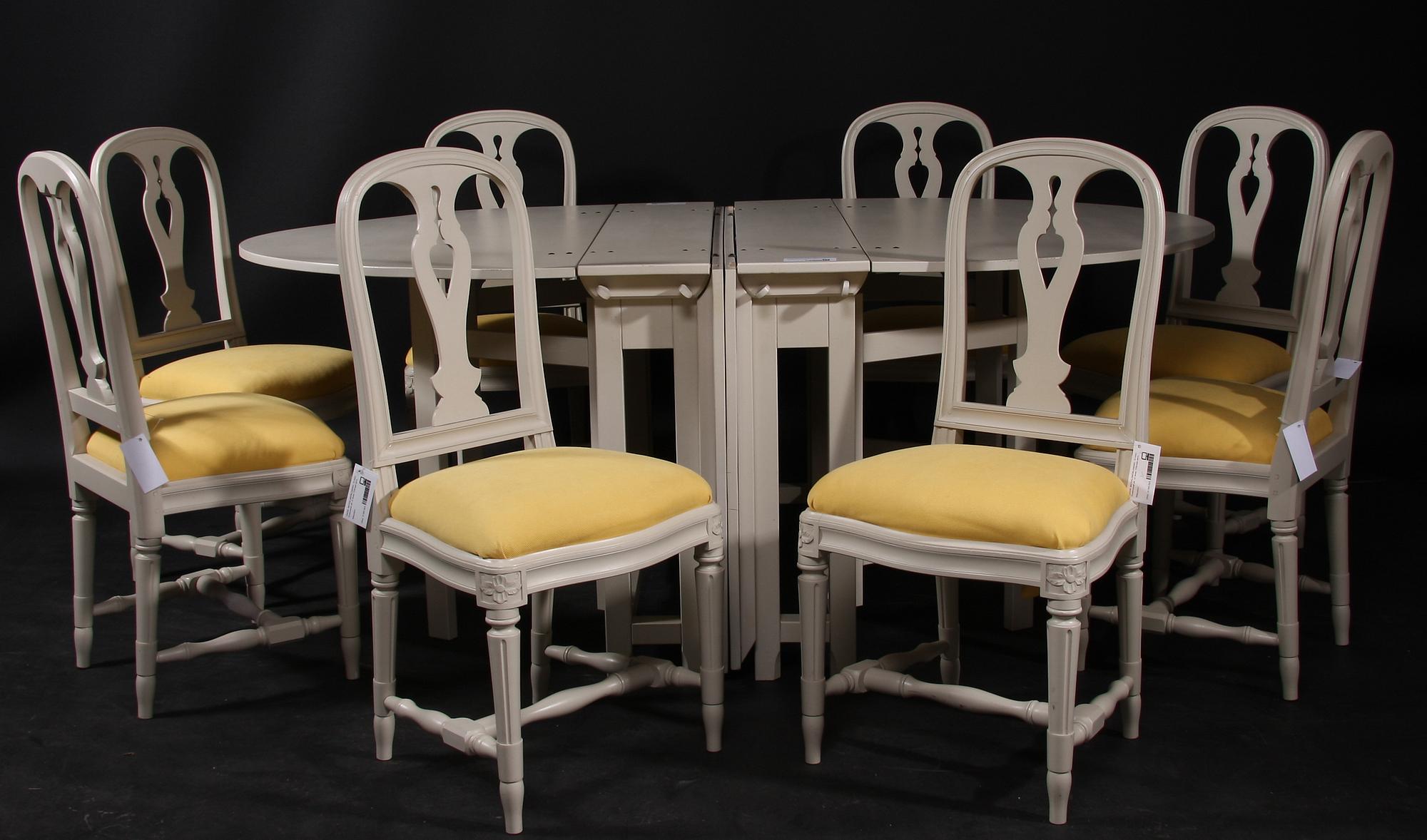 MATSALSMÖBLEMANG, 10 delar. Gustaviansk stil. Ur Ikeas 1700-tals serie.
