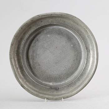 SKÅLFAT, tenn, Johan Bruhn, Västervik 1778.