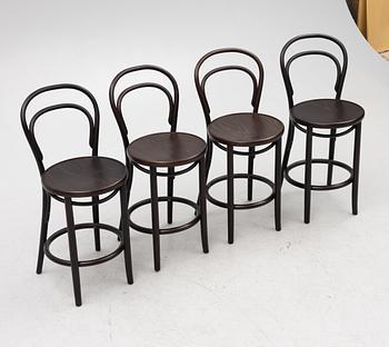 A set of four model '14' chairs, Ton.