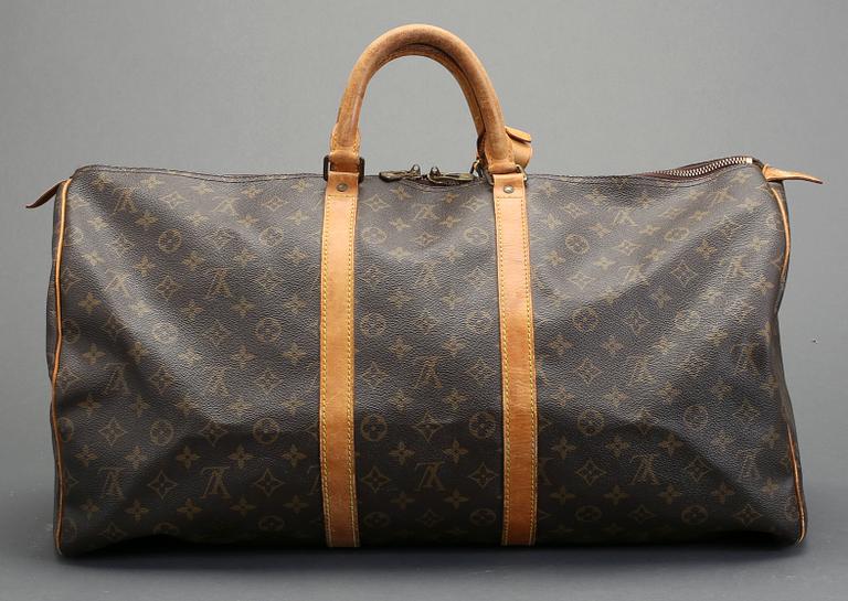 VÄSKA, "Keepall 55", Louis Vuitton. 1980-tal.