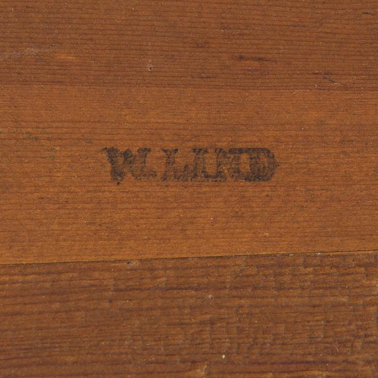 An Empire mirror marked W Lind, first half of the 19th century.
