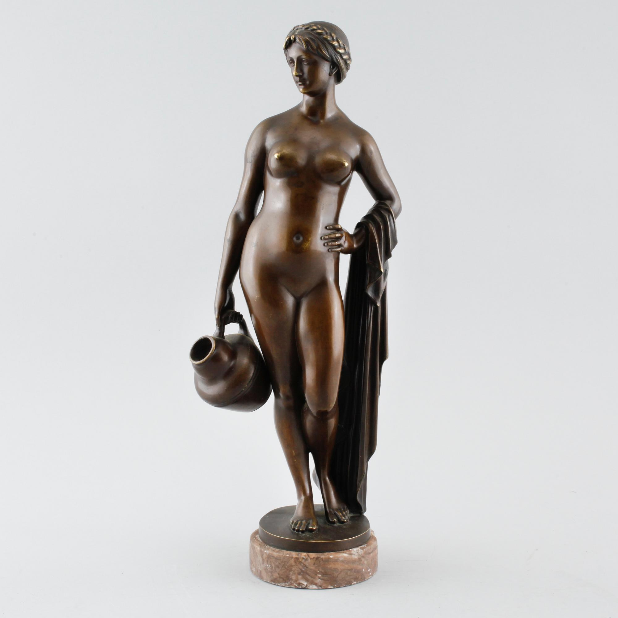 UNIDENTIFIED ARTIST, sculpture, bronze, marked "AKT.GES. H. Gladenbeck u. Sohn", around year 1900.