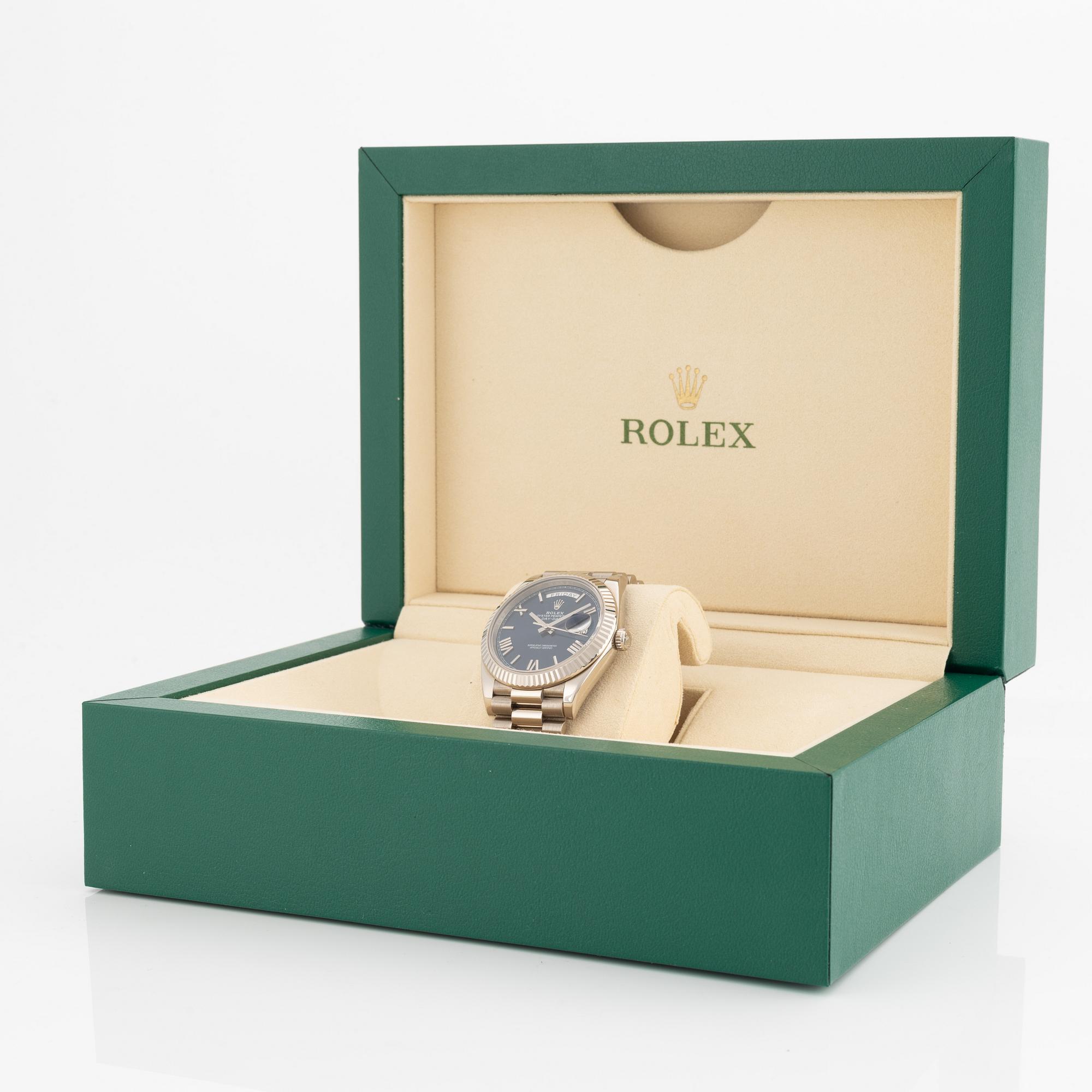 Rolex, Oyster Perpetual, Day-Date 40, wristwatch, 40 mm.