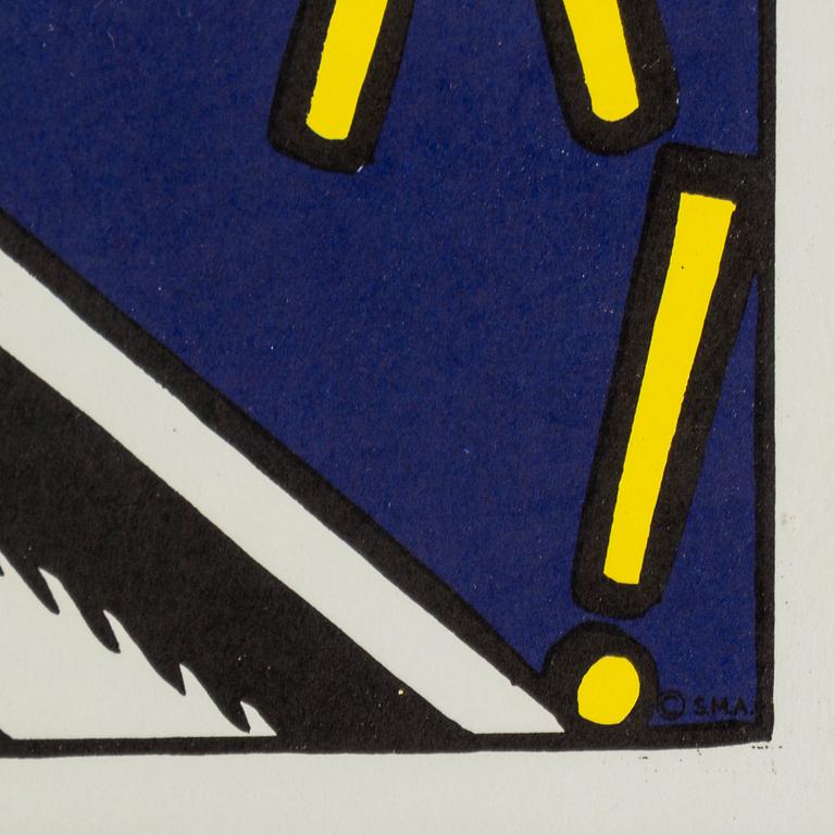 ROY LICHTENSTEIN, after, silkscreen, triptych, edited by Stedelijk Museum Amsterdam, published after 1966.