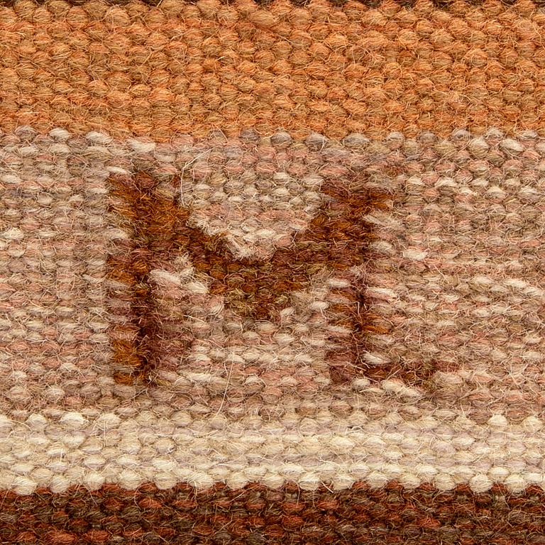 MARGARETA LUNDAHL, matta rölakan signerad ca 231 x 172 cm.