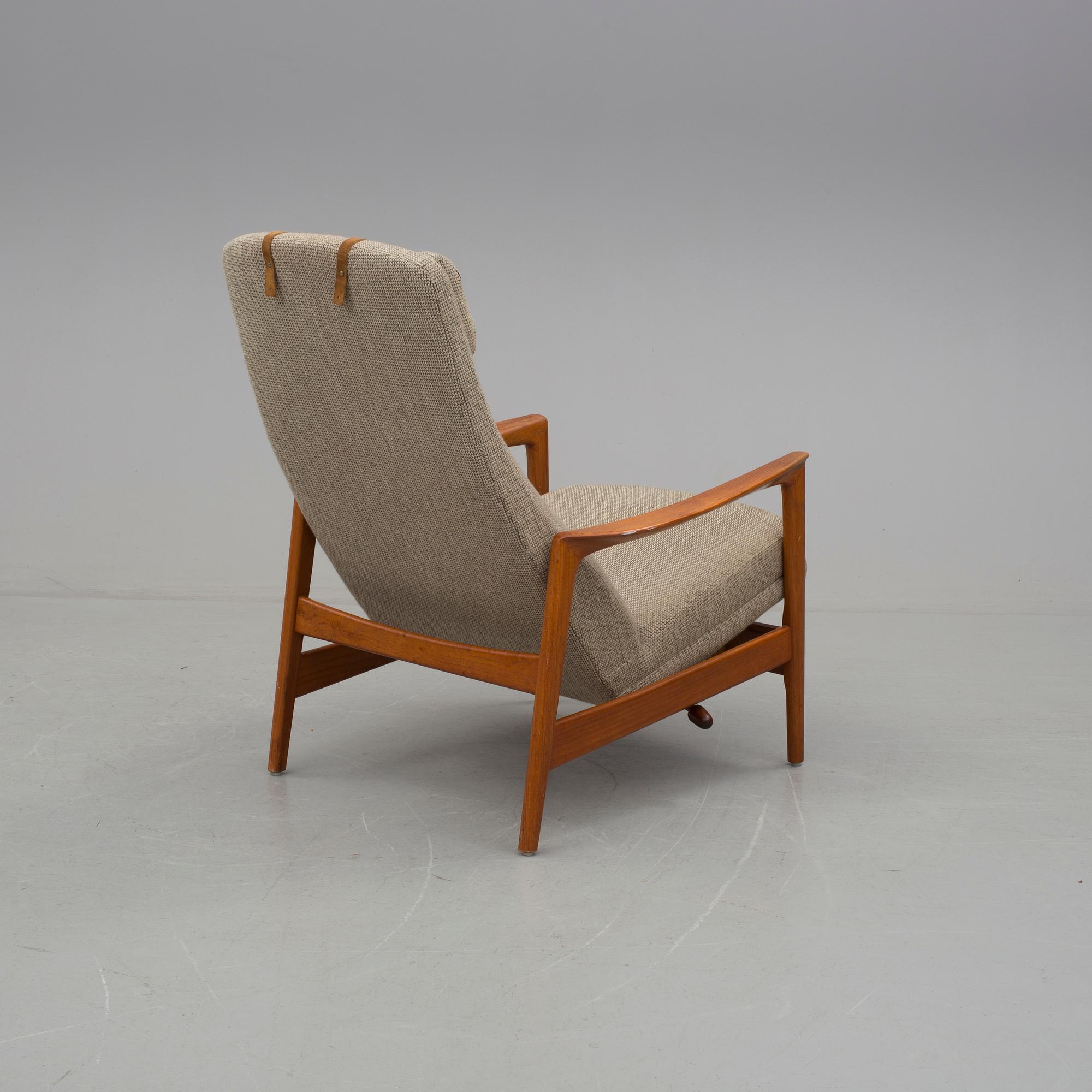 FÅTÖLJ, ur "Contour"-serien, Alf Svensson, Dux, 1900-talets mitt.