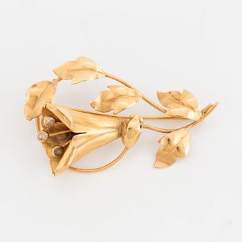 BROSCH, 18K guld.