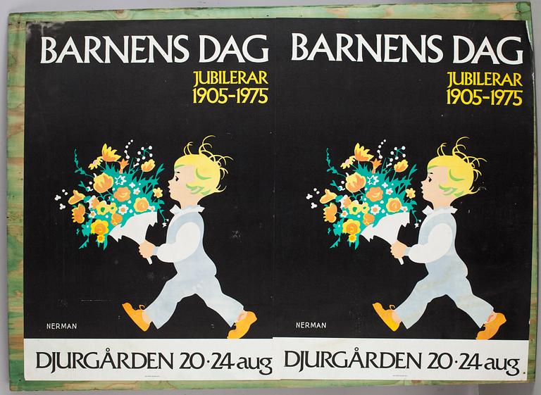 AFFISHER, litografiska tryck, Einar Nerman, 2st, 1975.