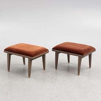 Stools, a pair, Ruth & Joanna, contemporary.