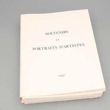 FERNAND MOURLOT, portfölj med 25 litografier, "Souvenirs et portraits d'artistes", utgiven 1972.