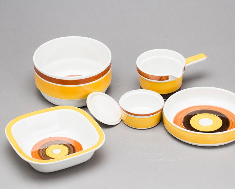 CARL-HARRY STÅLHANE, MATSERVIS, flintgods, ca 59 delar, "Fokus", Rörstrand, 1970-tal.