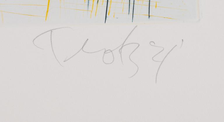 Ulf Trotzig, "King Sweeney", portfolio with nine colour etchings.