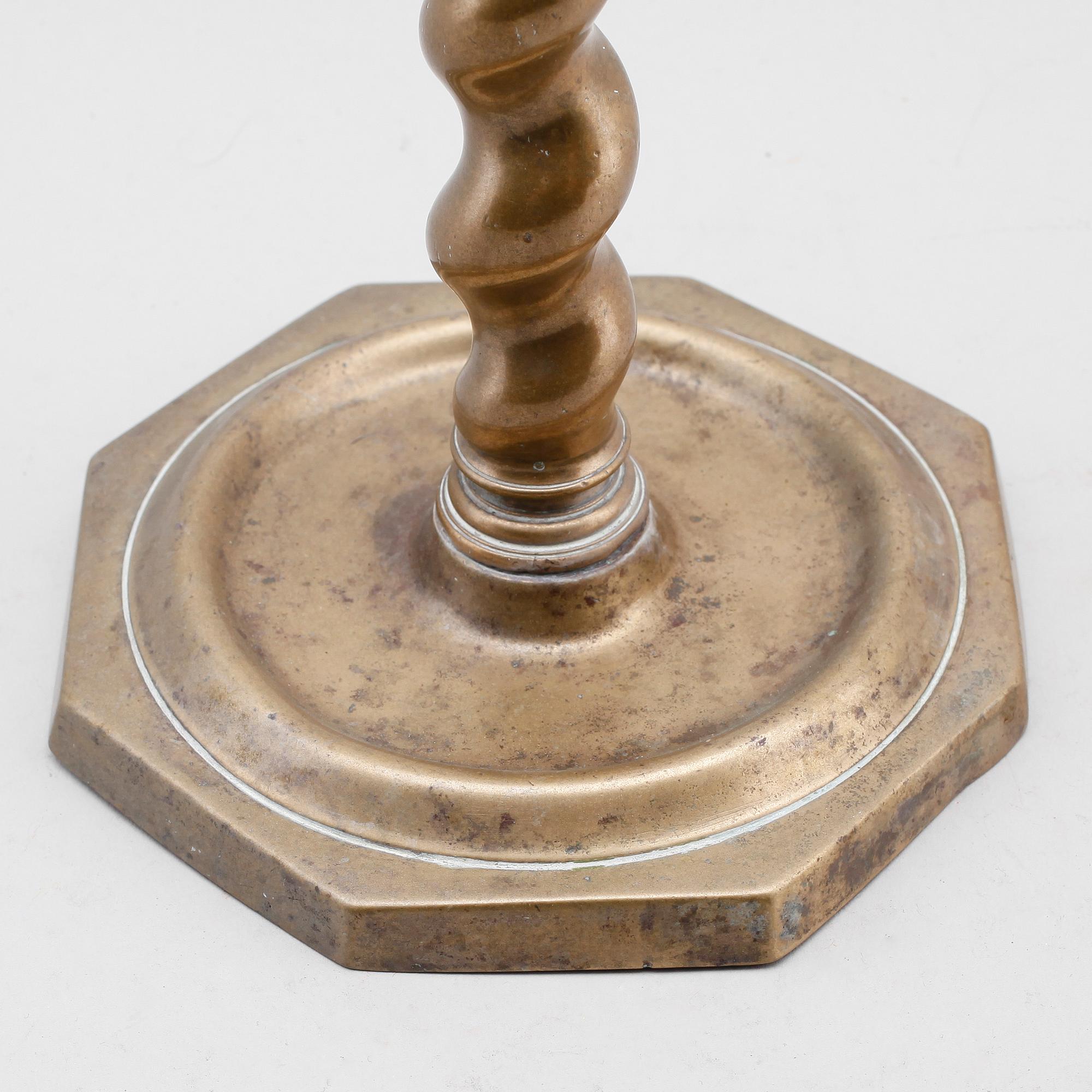 LJUSSTAKE, brons, 1600-tal.