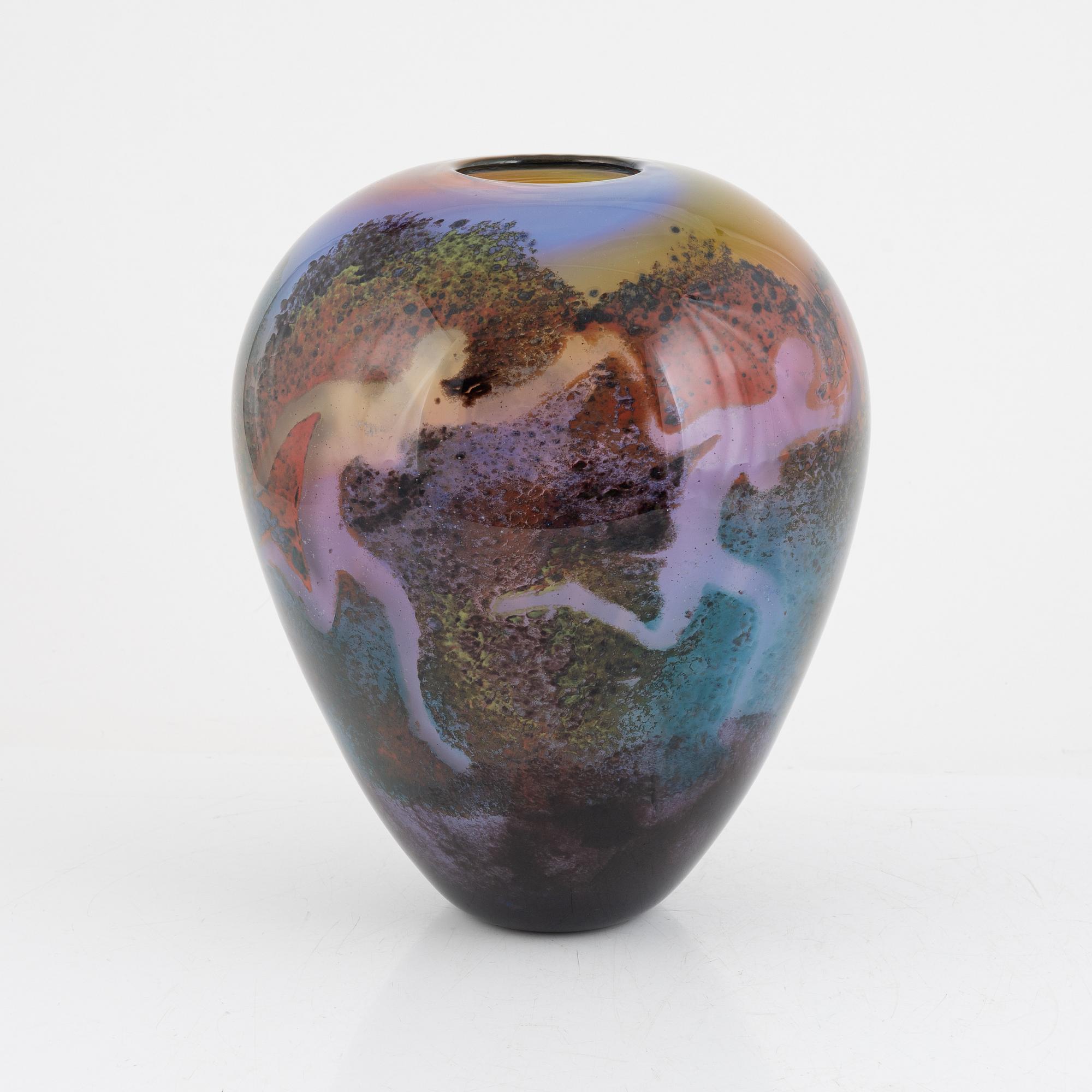 Sven-Åke Carlsson, vase, glass, Transjö.
