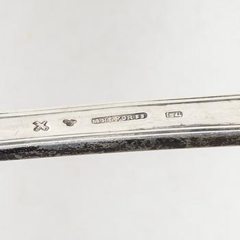 A Swedish soup ladle, mark of Johan Petter Ahlforss, Strängnäs 1841.