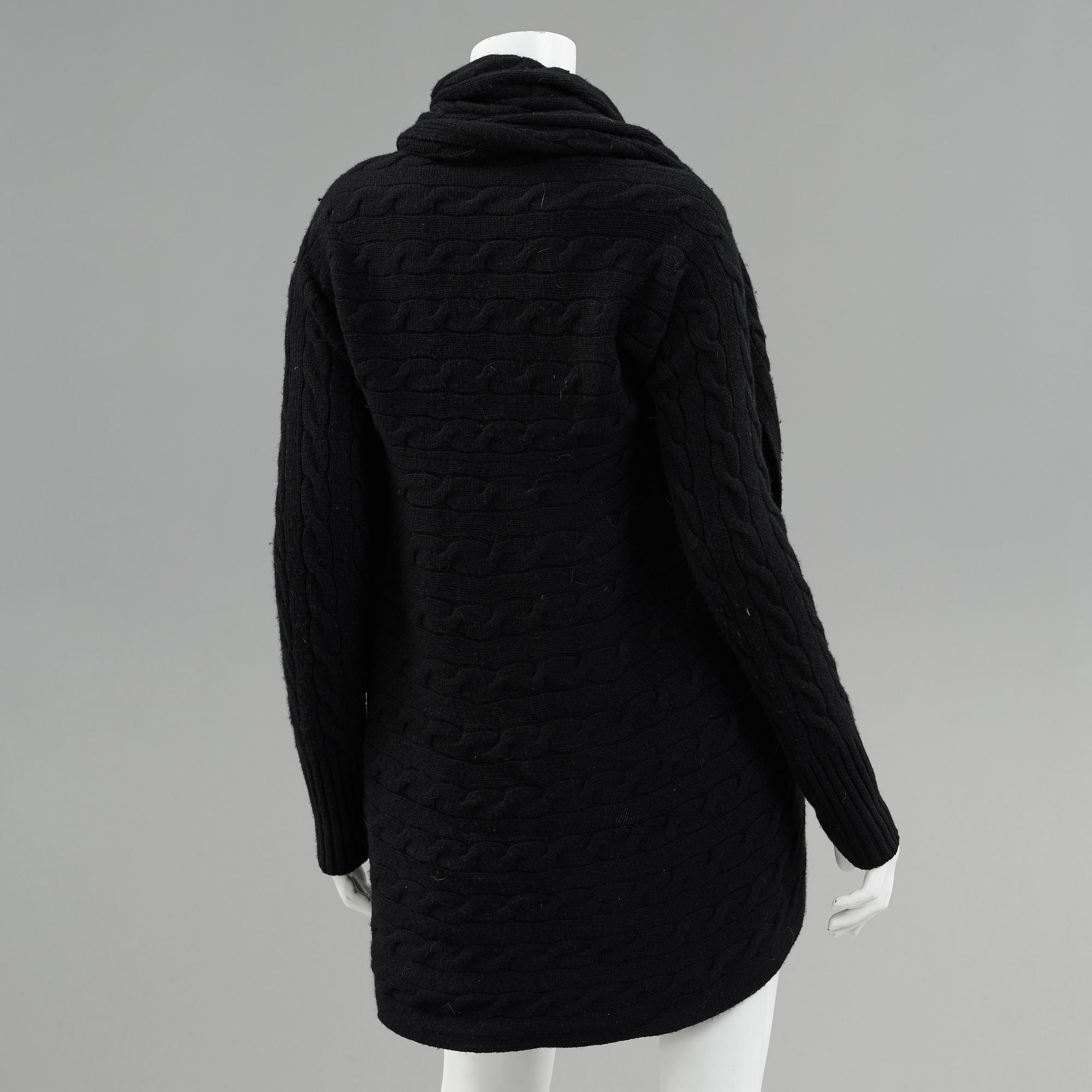 A cashmere cardigan by Ralph Lauren.