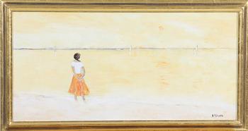 BODIL RÖSSEL, olja på duk, sign.