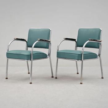 KARMSTOLAR, ett par, funkis, 1930/40-tal.