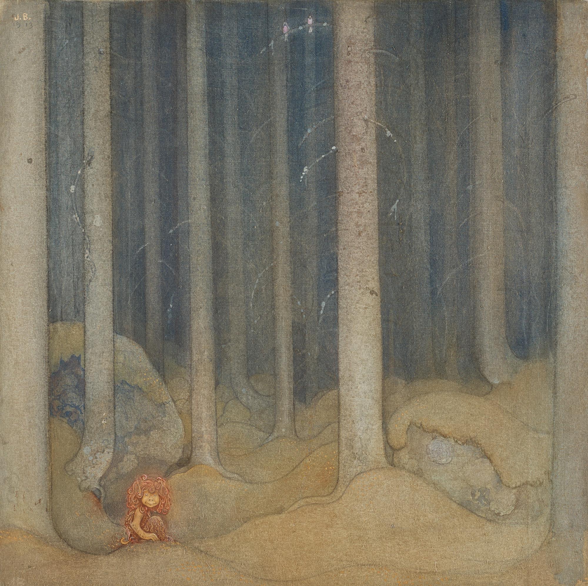 John Bauer, Humpe in the woods.