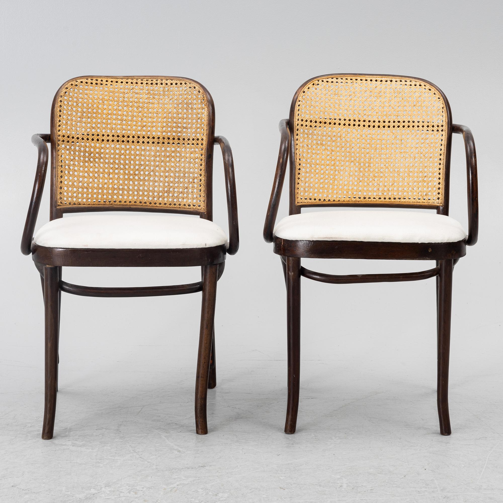 Eight rmchairs, second half of the 20th century.